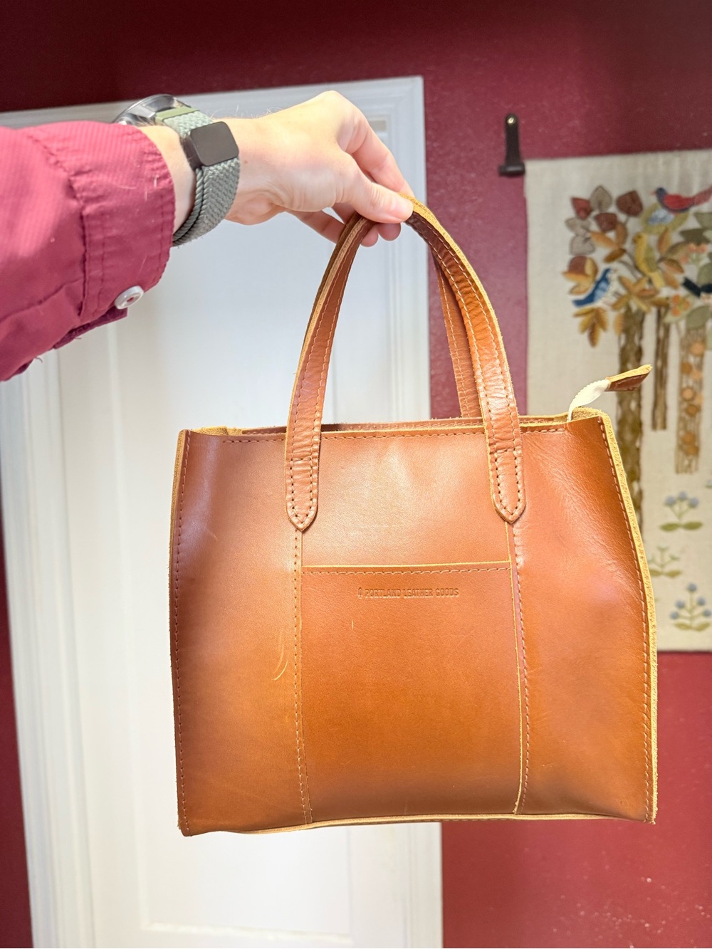 Portland Leather Small Zip Lola Crossbody in Honey